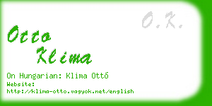otto klima business card