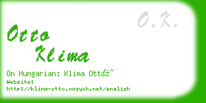 otto klima business card